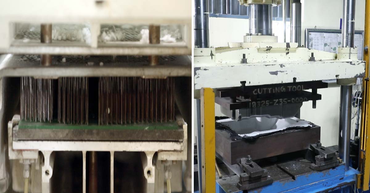 Needling and moulding in insulation