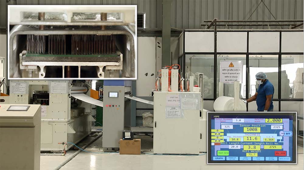 Needling machine PBM insulation manufacturing process