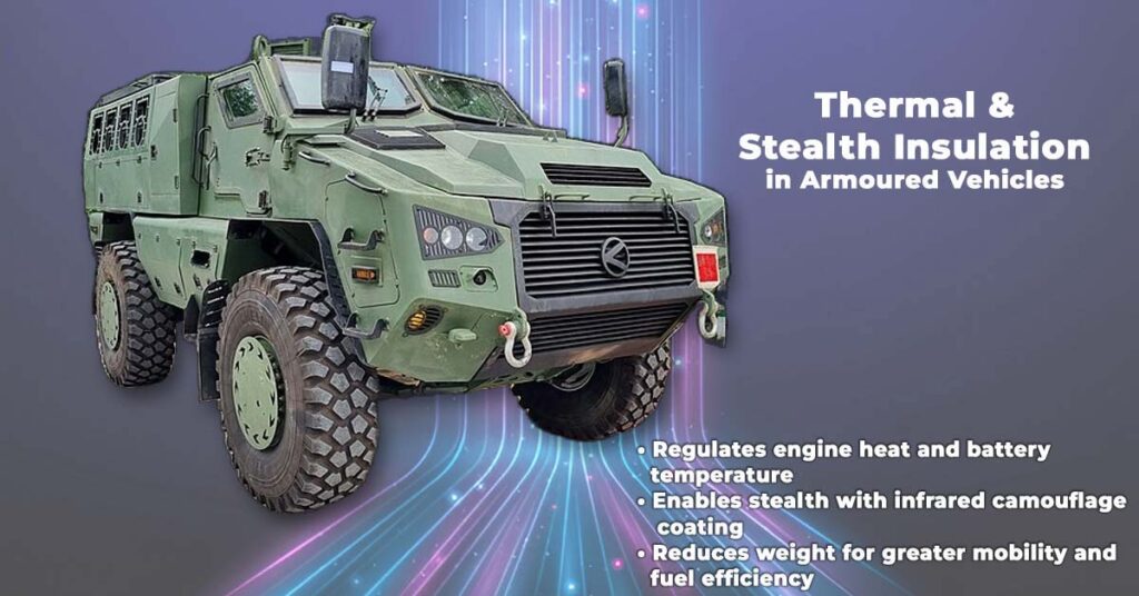 Armoured vehicle thermal insulation for defence by PBM