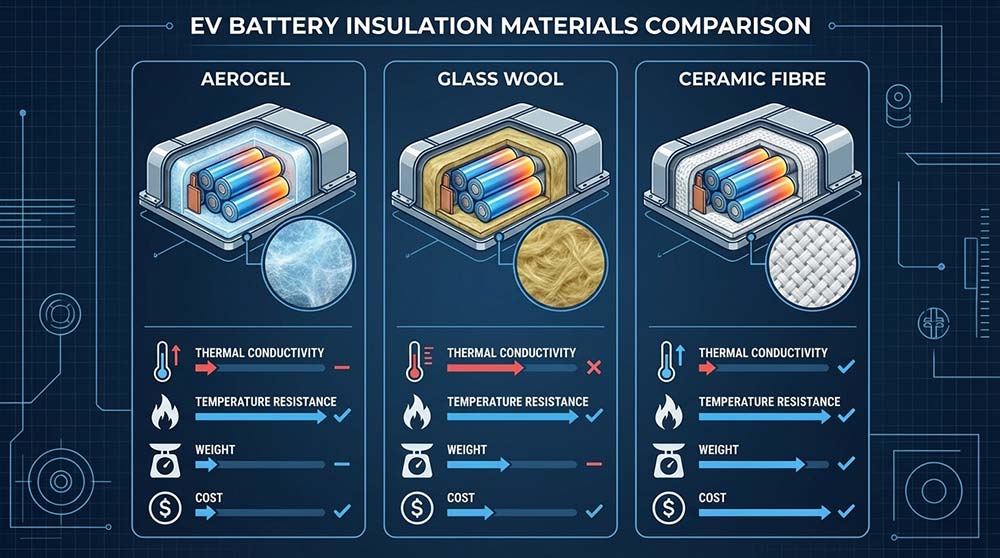Comparative Analysis of EV Battery Insulation Materials