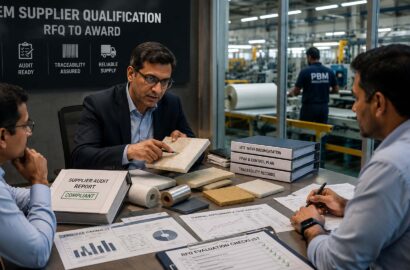 OEM team reviewing insulation supplier qualification and audit documentation