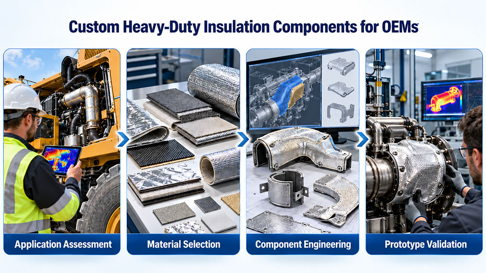 Four-stage OEM insulation process covering assessment, selection, engineering and validation.
