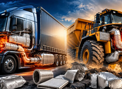 Heavy-duty insulation components protecting commercial trucks and off-highway construction equipment.
