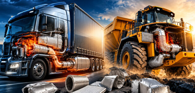 Heavy-duty insulation components protecting commercial trucks and off-highway construction equipment.
